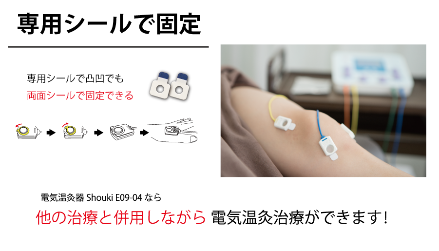 専用シールで固定